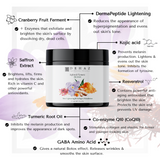 Saffron & Turmeric Mask for Skin Lightening & Collagen Stimulation- VEGAN - 8.4 Oz Violet Glass Jar
