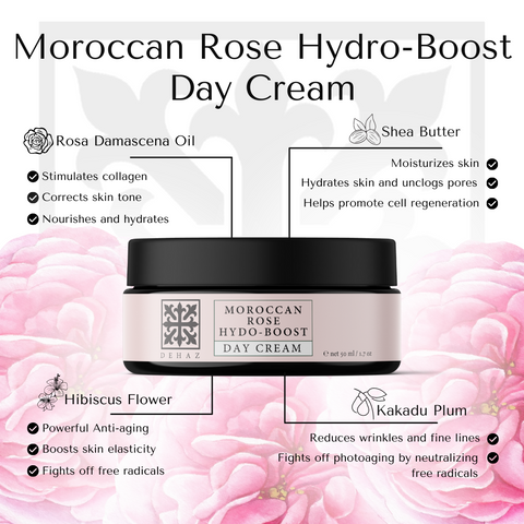 Moroccan Rose Hydro-Boost Cream 1.7 oz violet glass jar