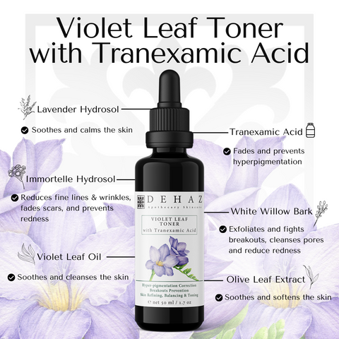 VIOLET Leaf Toner with Tranexamic Acid  1.7 oz /50 ml