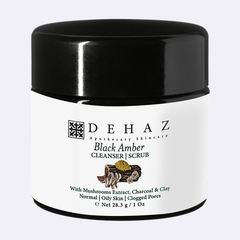 Black Amber Cleanser/Scrub With Mushrooms Extract, Charcoal & Clay - 1 Oz Powder