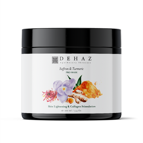 Saffron & Turmeric Mask – Skin Lightening & Collagen Stimulation – Vegan – 3.4 oz / 100 ml
