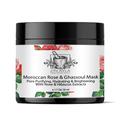 ZIN AYLA Moroccan Rose & Ghassoul Mask 1.7 Oz