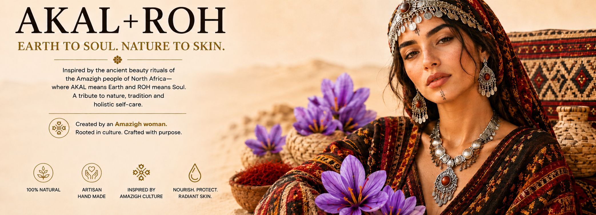 DEHAZ AKAL ROH luxury Amazigh botanical nourishing skincare collection North Africa
