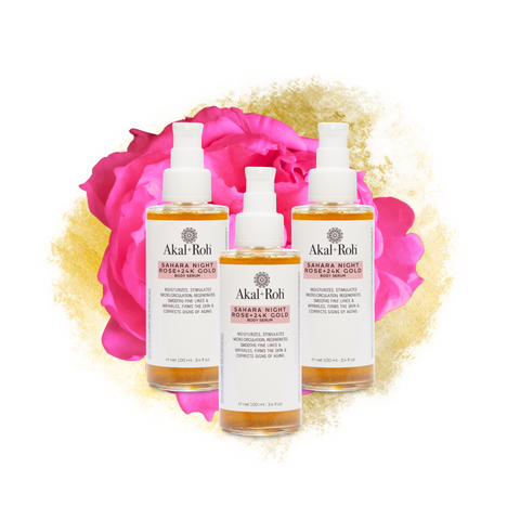 Akal Roh Rose Gold Anti-Aging Serum- 1 oz- Set of 3