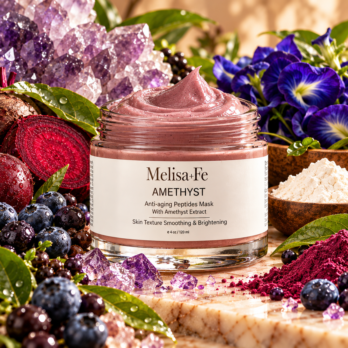 Amethyst Radiance Mask – Hydrate, Brighten & Transform Your Skin in One Step - 4 Oz / 120 ml