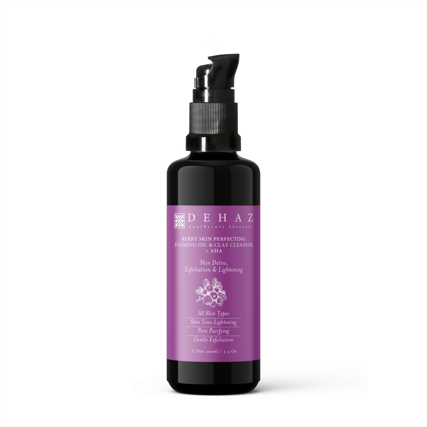 Berry Skin Perfecting Oil & Clay + AHA Cleanser – 3.4 Oz / 100 ml