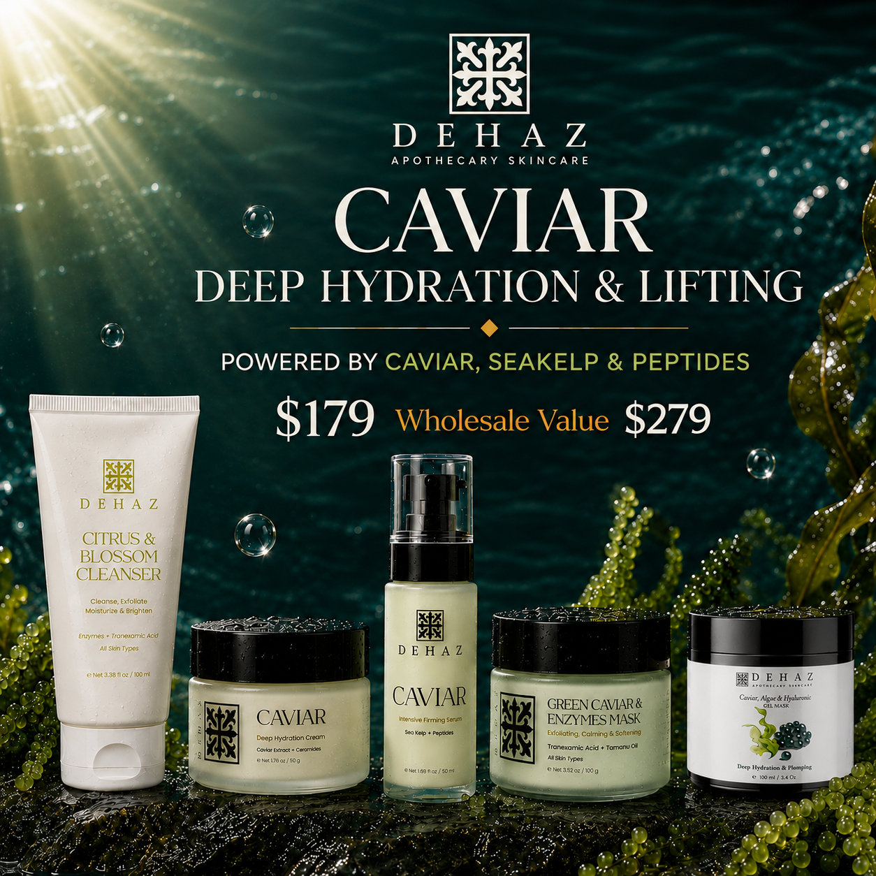 DEHAZ Caviar Deep Hydration & Lifting Collection Bundle