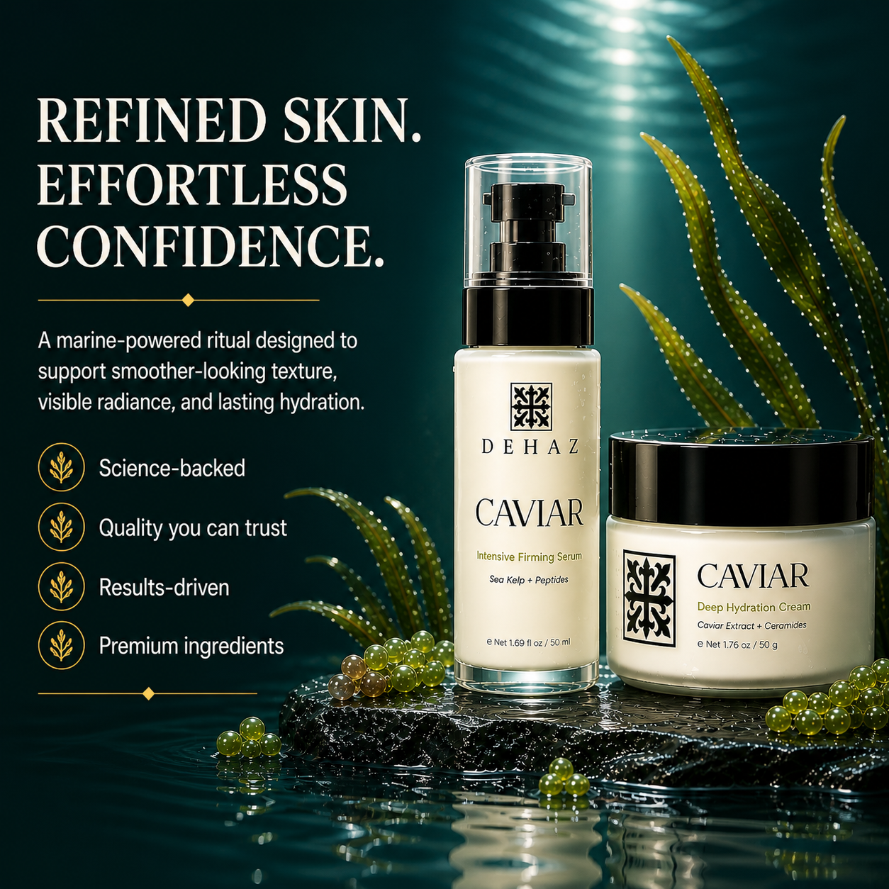 DEHAZ Caviar Serum firming lifting anti-aging Acetyl Hexapeptide-8 Blue Tansy