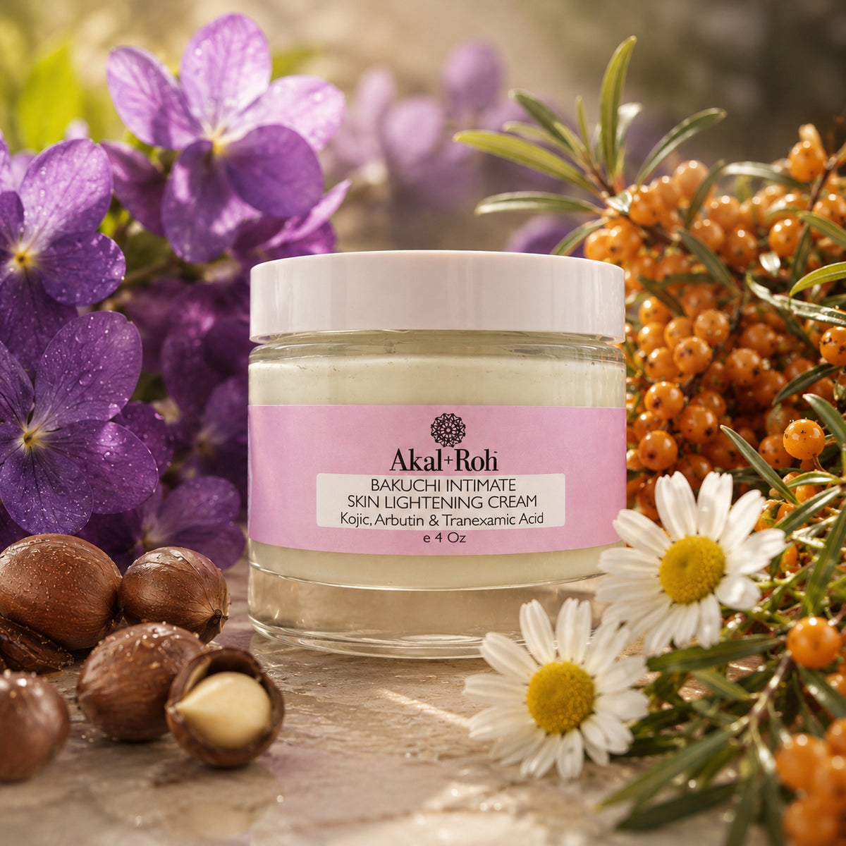Akal+Roh Bakuchi Intimate Skin Lightening Cream — professional grade underarm dark spot cream with Kojic Acid Arbutin Tranexamic Acid and Bakuchi for visible brightening of friction zone hyperpigmentation