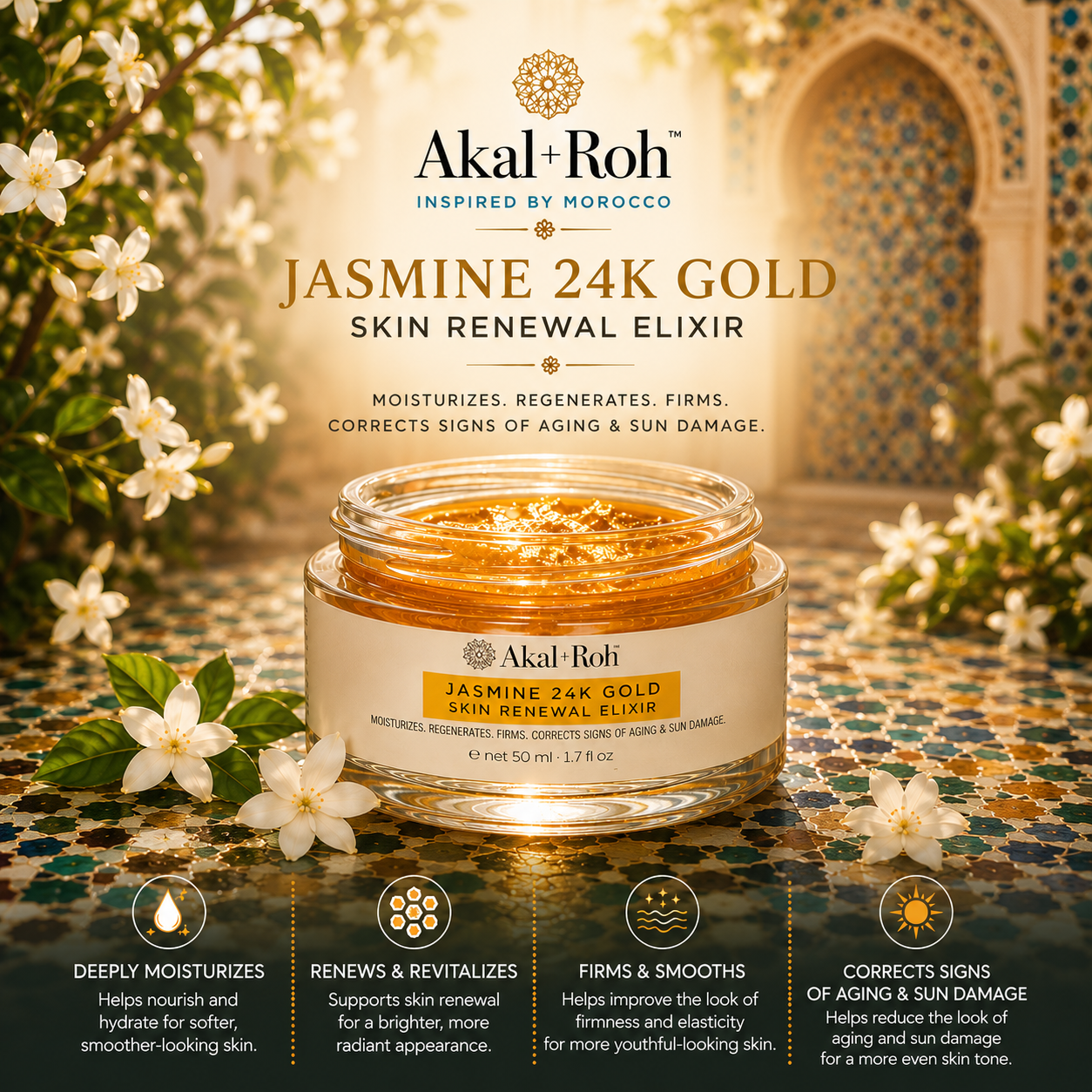 DEHAZ Akal Roh Saffron Skin Illuminating Serum luxury botanical radiance oil serum 1 oz
