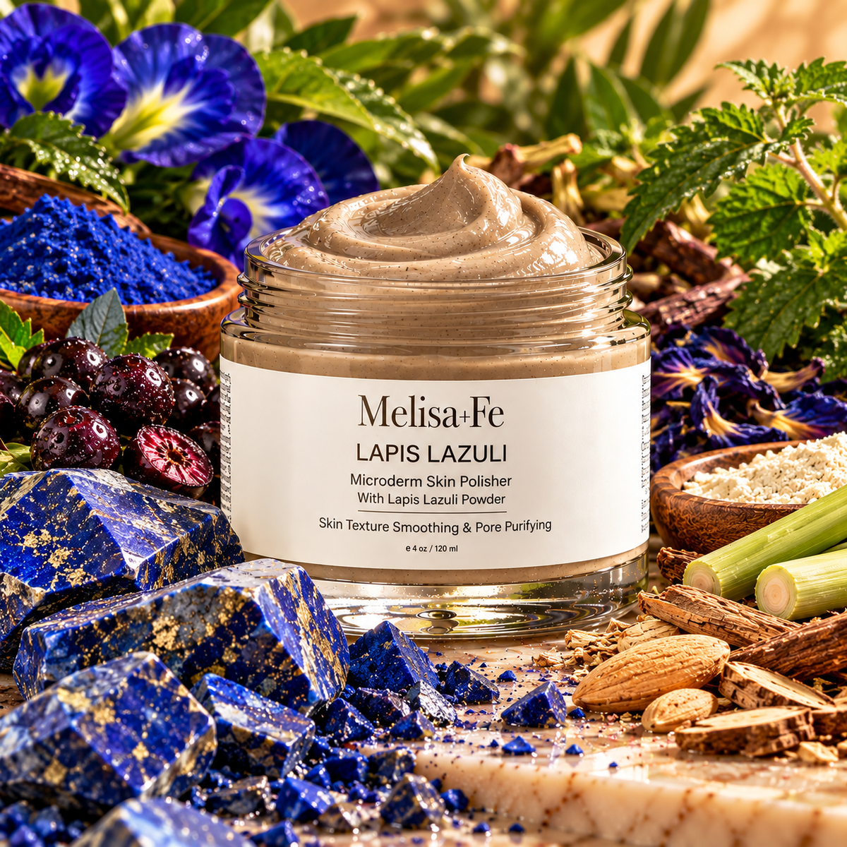 Melisa+Fe – Lapis Lazuli Refining Mask / Microdermabrasion – 4 oz / 120 ml