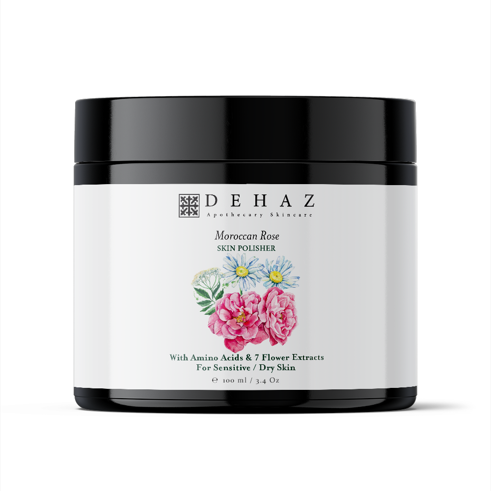 Moroccan Rose Skin Polisher – Gentle Exfoliating Face Polish for Radiance 3.4 Oz.