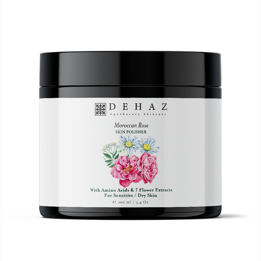 Moroccan Rose Skin Polisher – Gentle Exfoliating Face Polish for Radiance 3.4 Oz.