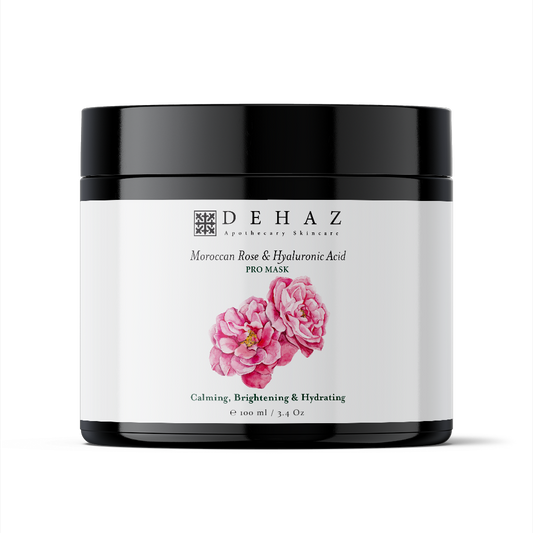 Moroccan Rose & Hyaluronic Hydration Mask – Hydrating Face Mask for Radiance 3.4 Oz