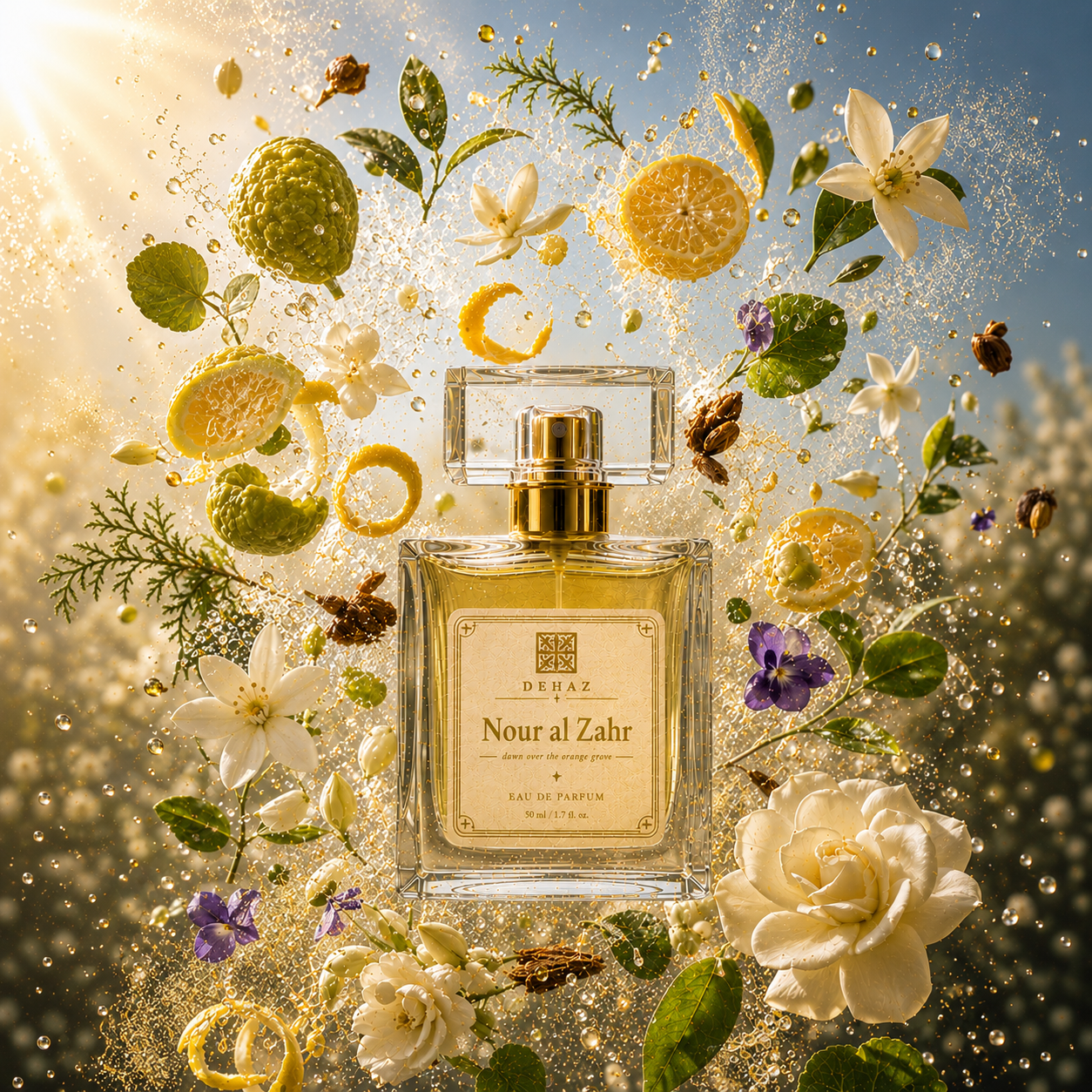 DEHAZ Nour al Zahr Moroccan orange blossom eau de parfum with neroli flowers