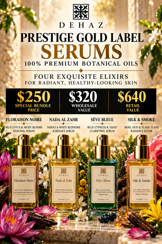 DEHAZ Prestige Gold Label Botanical Serum Discovery Set – 100% Premium Botanical Oils Bundle