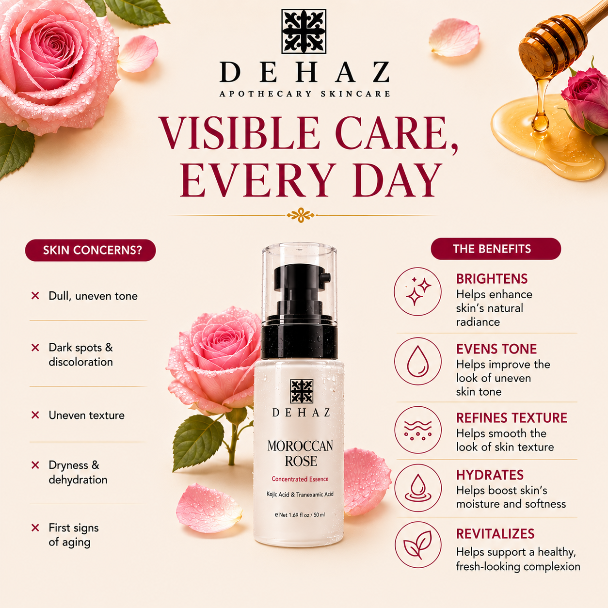 Moroccan Rose Radiance Essence Serum 1.7 oz