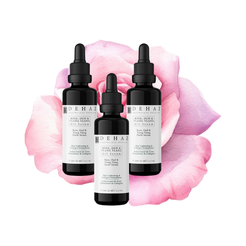 Rose Oud & Ylang Ylang Serum 1.7 oz – Combination - Dry Skin / Sun Damage - Set of 3