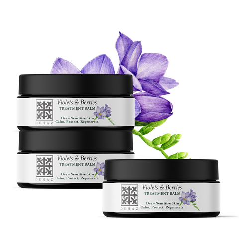 Violets & Berries Treatment Balm 50 ml Violet Glass Jar