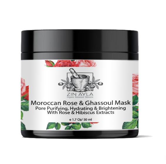 ZIN AYLA Moroccan Rose & Ghassoul Mask 1.7 Oz