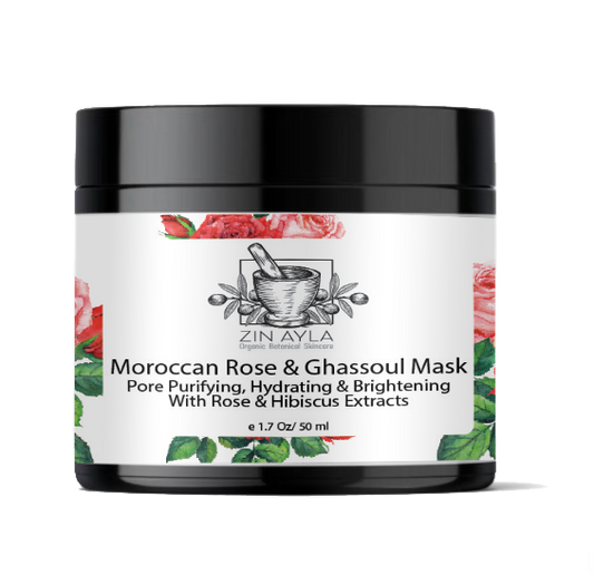 ZIN AYLA Moroccan Rose & Ghassoul Mask 1.7 Oz