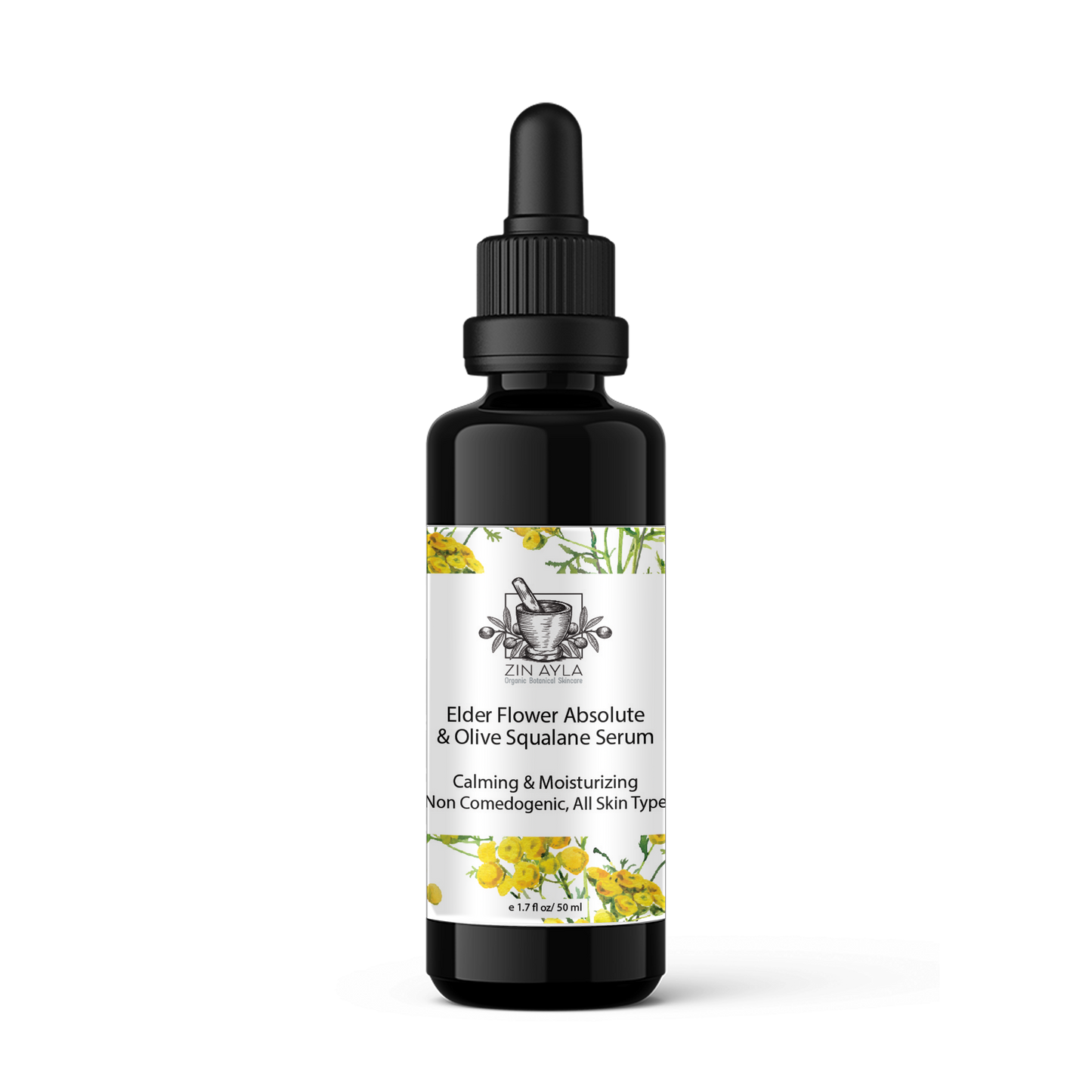 ZIN AYLA – Elder Flower Absolute & Olive Squalane Sensitive Skin Serum – 50 ml / 1.7 oz