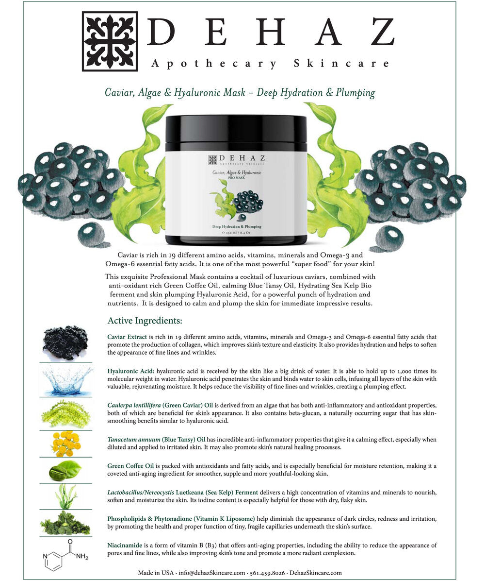 Caviar, Algae & Hyaluronic Acid Mask – 100 ml / 3.4 fl oz