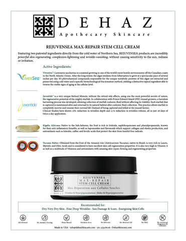Rejuvensea Max-Repair Stem Cell Cream 50 ml - Aging / Sun Damage / All Skin Types
